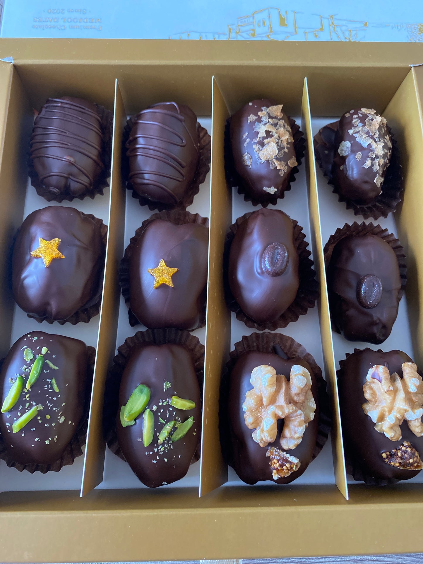 All Dark Chocolate Medium Box - 12 Dates